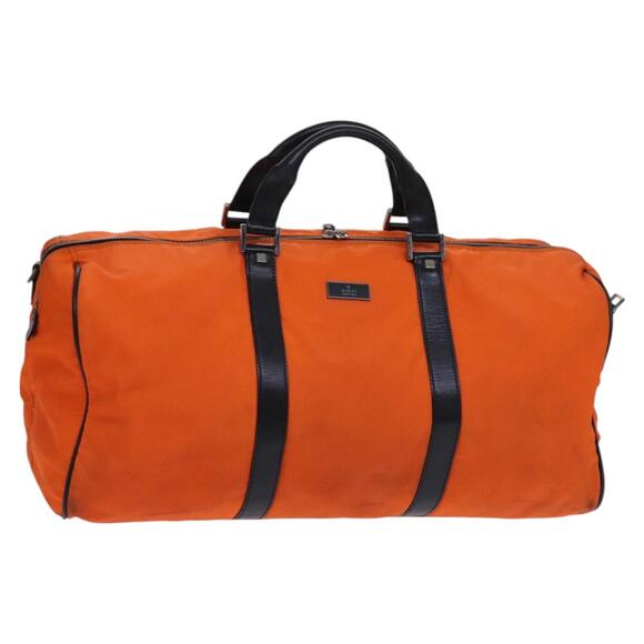 GUCCI Boston Bag Nylon Orange Black - Picture 1 of 16